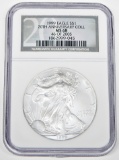 1999 SILVER EAGLE - 20th ANNIVERSARY COLLECTION - NGC MS68 - SET 46 of 2005