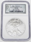 2003 SILVER EAGLE - 20th ANNIVERSARY COLLECTION - NGC MS68 - SET 46 of 2005