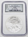 2005 SILVER EAGLE - 20th ANNIVERSARY COLLECTION - NGC MS68 - SET 46 of 2005