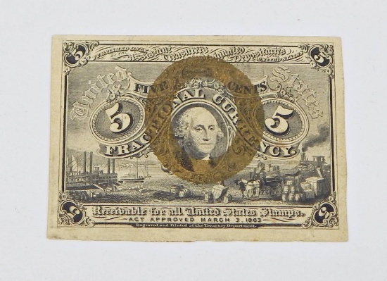 FRACTIONAL CURRENCY - SECOND ISSUE 5 CENT NOTE