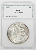 1887 MORGAN DOLLAR - PCI MS63