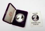 1987 PROOF SILVER EAGLE in BOX with COA