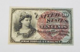 FRACTIONAL CURRENCY - FOURTH ISSUE 10 CENT NOTE, LARGE SEAL BLUE END