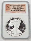 2012-S PROOF SILVER EAGLE - SAN FRANCISCO EAGLE SET - NGC PF70 ULTRA CAM EARLY RELEASE