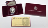1993 THOMAS JEFFERSON PROOF SILVER DOLLAR in BOX with COA