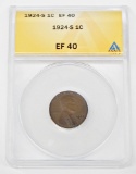 1924-S LINCOLN CENT - ANACS EF40