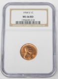1954-S LINCOLN CENT - NGC MS66 RED