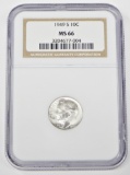 1949-S ROOSEVELT DIME - NGC MS66