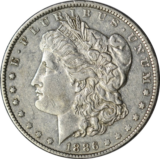 1886-O MORGAN DOLLAR - AU DETAILS