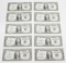 TEN (10) CONSECUTIVE UNCIRCULATED 1935H $1 SILVER CERTIFICATES