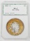 1881-S MORGAN DOLLAR - PCI MS63 95% WHITE - NEARLY 95% AMBER TONED