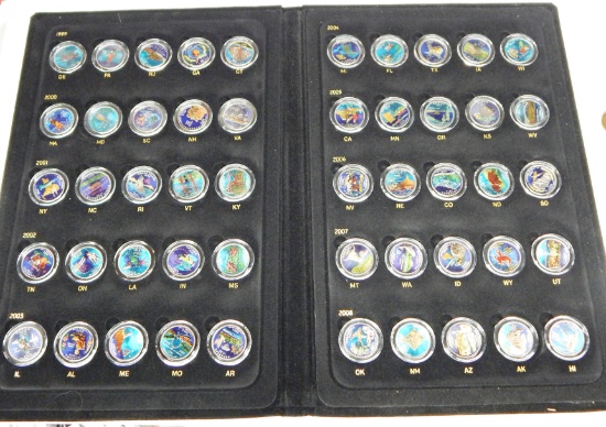 AMERICA'S NEW STATE QUARTER COLLECTION - 50 NICELY COLORIZED STATE QUARTERS