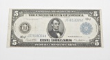 1914 $5 FEDERAL RESERVE NOTE - KANSAS CITY