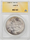 1885 MORGAN DOLLAR - ANACS MS63