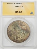 1885-O MORGAN DOLLAR - ANACS MS63 - TONED