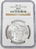 1886 MORGAN DOLLAR - NGC MS63 - MCCLAREN COLLECTION