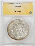 1896 MORGAN DOLLAR - ANACS MS63