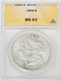 1896 MORGAN DOLLAR - ANACS MS63