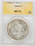 1898-O MORGAN DOLLAR - ANACS MS62