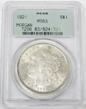 1921 MORGAN DOLLAR - PCGS MS63 - OLD GREEN HOLDER