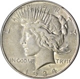 1934-D PEACE DOLLAR - AU DETAILS