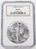 1988 SILVER EAGLE - NGC MS69