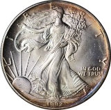 1992 SILVER EAGLE with BEAUTIFULLY TONED REVERSE