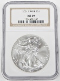 2001 SILVER EAGLE - NGC MS69