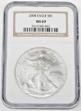 2004 SILVER EAGLE - NGC MS69