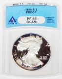 1986-S PROOF SILVER EAGLE - ANACS PF69 DCAM