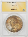 1879 MORGAN DOLLAR - ANACS MS62 - TONED