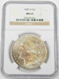 1883-O MORGAN DOLLAR - NGC MS63 - TONED