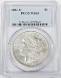 1883-O MORGAN DOLLAR - PCGS MS63