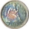 1853 ARROWS & RAYS SEATED LIBERTY QUARTER