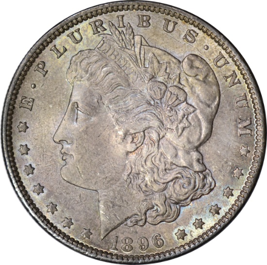1896 MORGAN DOLLAR - UNCIRCULATED, TONED