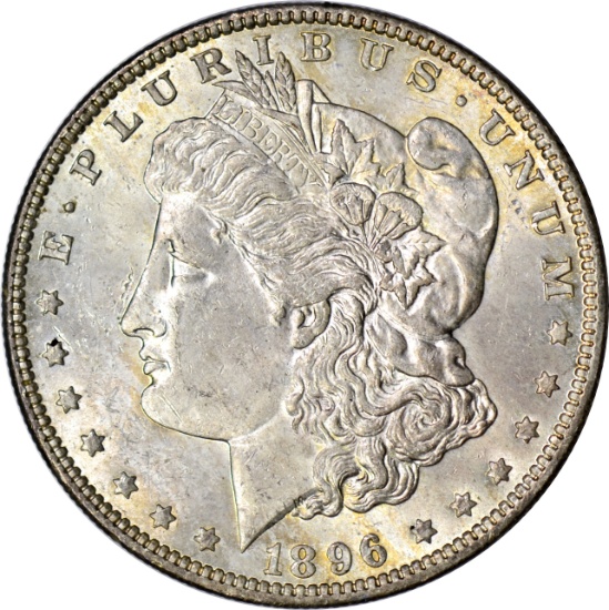 1896 MORGAN DOLLAR - UNCIRCULATED, TONED