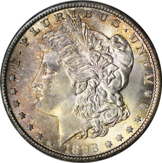 1898-O MORGAN DOLLAR - UNCIRCULATED, TONED