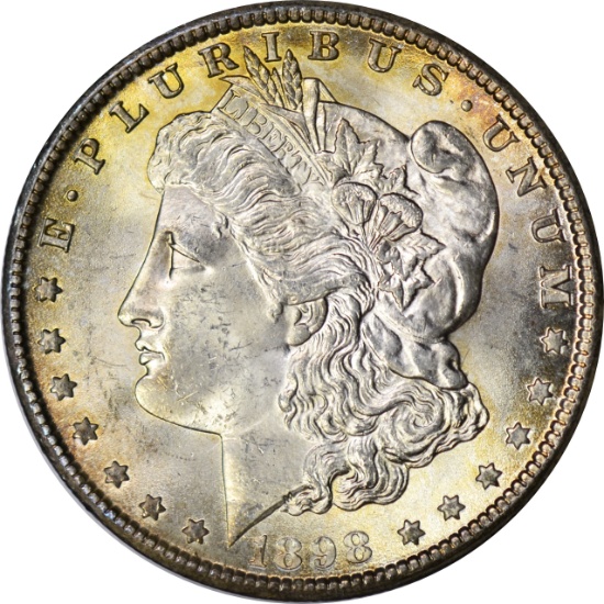 1898-O MORGAN DOLLAR - UNCIRCULATED, TONED