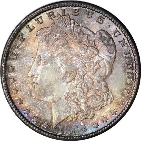 1898-O MORGAN DOLLAR - UNCIRCULATED, TONED