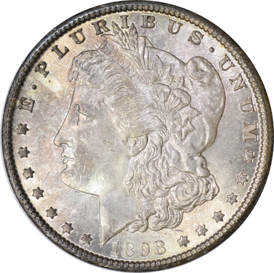 1898-O MORGAN DOLLAR - UNCIRCULATED, TONED