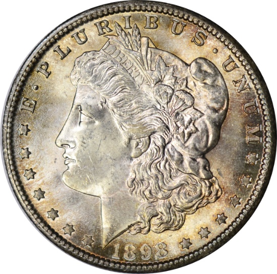 1898-O MORGAN DOLLAR - UNCIRCULATED, TONED