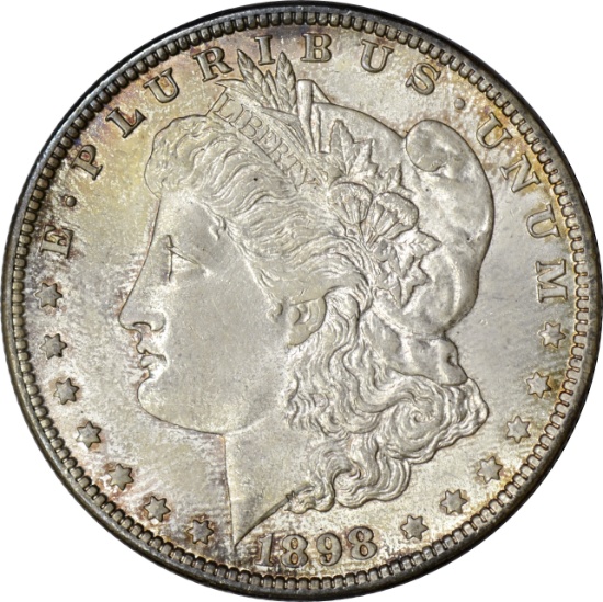 1898-O MORGAN DOLLAR - UNCIRCULATED, TONED