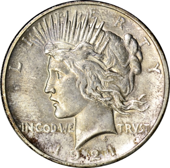 1921 PEACE DOLLAR - NEARLY UNCIRCULATED