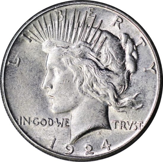1924-S PEACE DOLLAR - NEARLY UNCIRCULATED