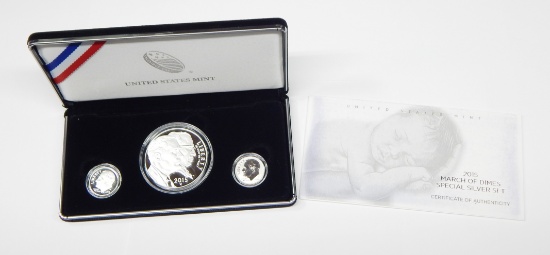 2015 MARCH of DIMES SPECIAL SILVER THREE-COIN SET