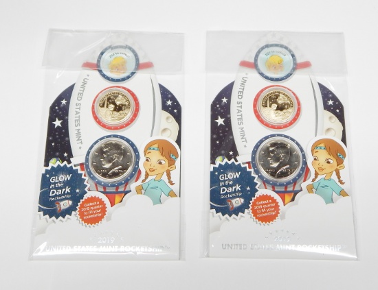 TWO (2) 2019 UNITED STATES MINT ROCKETSHIP KIDS SETS
