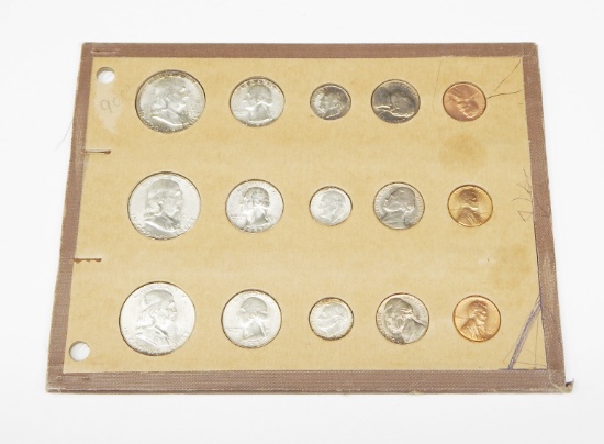 ORIGINAL 1953 MINT SET in OLD MEGHRIG HOLDER