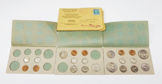 ORIGINAL 1955 22-COIN MINT SET in ORIGINAL MAILING ENVELOPE