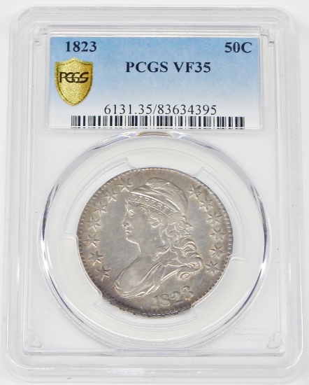 1823 BUST HALF DOLLAR - PCGS VF35