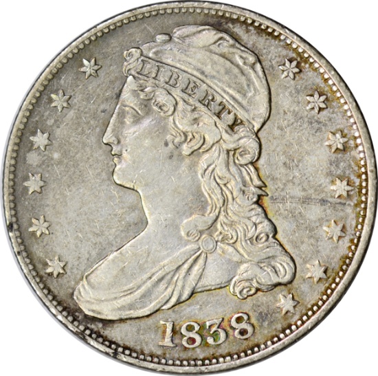 1838 CAPPED BUST HALF DOLLAR